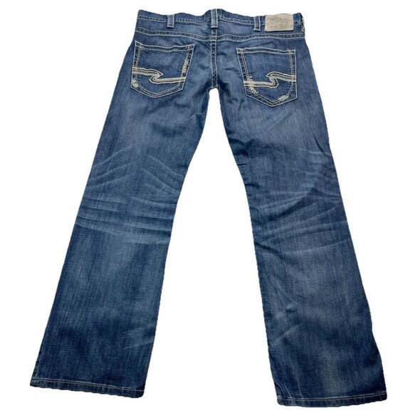 Silver Jeans Mens W38/L32 Relaxed Fit Straight Leg Embroidered Pocket - Picture 7 of 8